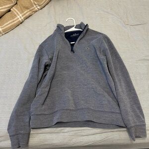 Vineyard Vines Gray and navy blue Quarter-Zip Sweater